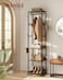 Vasagle Freestanding Coat Rack, Hall Tree with Shelves, Steel Frame