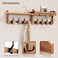 Evermagin 35" Coat Rack Wall Mount with Shelf &amp; 13 Hooks, Entryway, Brown
