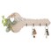 Gerrii Rustic Wooden Key Holder 4 Hooks Key Shaped Heart Accent Decor