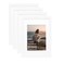 Kinlink A4 Picture Frame, White Solid Wood Frames with Acrylic Plexiglass for Pictures A5 with Mat or A4 Without Mat, Tabletop and Wall Display Photo Frame 4 Pack