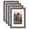 Kinlink A5 Picture Frame, Ash Black Solid Wood Frames with Acrylic Plexiglass for Pictures 4X6 with Mat or A5 Without Mat, Tabletop and Wall Mounting Display 4 Pack
