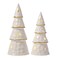 Dn deconation White Christmas Ceramic Tree with Lights, Tabletop Xmas Trees