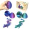Akida 2 Pack Dragon Eggs with Dragon Inside, Dragon Egg Fidget Toy, 3D Dragon Eggs with Dragon Inside, Mystery Dragon Egg, 3D Printed Dragon Egg, Stocking Easter Basket Stuffers