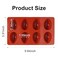 Dqwtb 2 Pack Silicone Egg Molds 8 Cavity Easter Silicone Candy Mold 3D Egg-Shaped Silicone Baking Mold for Chocolate, Jello, Mini Cakes, Diy Desserts, Candy, Ice, Pudding, Baking (2, Brick Red)