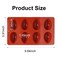 Dqwtb 2 Pack Silicone Egg Molds 8 Cavity Easter Silicone Candy Mold 3D Egg-Shaped Silicone Baking Mold for Chocolate, Jello, Mini Cakes, Diy Desserts, Candy, Ice, Pudding, Baking (2, Brick Red)
