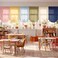 SmoothNovelty 6 Pcs School Classroom Curtains Kindergarten, Boho