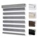 Joydeco No Drill Zebra Blinds 2025 Version, 35" W X 75" H, Grey