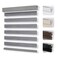 Joydeco No Drill Zebra Blinds 2025 Version, 35" W X 75" H, Grey