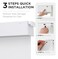 Joydeco No Drill Blackout Roller Shades, 25" W X 75" H, White