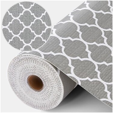 Coavas Shelf and Cabinet Liner, Easy Cut Protective (Gray, 12 in X 10 Ft)
