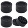 Hanihua 4 Sets Furniture Risers 1 Inch Black Bed Risers Round