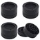 Hanihua 4 Sets Furniture Risers 1 Inch Black Bed Risers Round