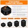 Shouwuhho 8 Pack Furniture Risers Adjustable Bed Risers Heavy Duty Lifts Height 1", Square Stackable Bed Risers 1, 2 or 3 Inch for Desk Leg Table Couch Sofa Chair Bed Frame Legs Dorm, Black