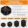 Shouwuhho 8 Pack Furniture Risers Adjustable Bed Risers Heavy Duty Lifts Height 1", Square Stackable Bed Risers 1, 2 or 3 Inch for Desk Leg Table Couch Sofa Chair Bed Frame Legs Dorm, Black