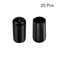 Uxcell 25PCS Rubber End Caps 7/16"(11mm) Id Vinyl Round End Cap Cover Screw Thread Protectors Black