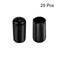 Uxcell 25PCS Rubber End Caps 7/16"(11mm) Id Vinyl Round End Cap Cover Screw Thread Protectors Black
