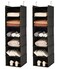 MAX Houser 2 Pack 6 Tier Hanging Closet Organizer with 2 Hooks, Black