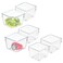 iDesign Plastic Drawer Organizer Bins, Set of 6, Clear