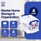 Really Useful Box 1.6 Liter Plastic Stackable Storage Container, 4 Pack