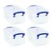 Really Useful Box 1.6 Liter Plastic Stackable Storage Container, 4 Pack
