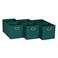 Household Essentials 6 Ct Open Fabric Cube Storage Bins, Forest Green
