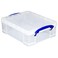 Really Useful Box 2 Pack Storage Bins, Clear Plastic Stackable Organizing Totes, 8.1 Liter