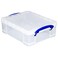 Really Useful Box 2 Pack Storage Bins, Clear Plastic Stackable Organizing Totes, 8.1 Liter