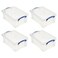 Really Useful Box Stackable 9 Liter Plastic Storage Container, 4 Pack