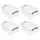 Really Useful Box Stackable 9 Liter Plastic Storage Container, 4 Pack