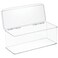 iDesign Plastic Stackable Hinged-Lid Storage Box, Clear
