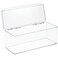 iDesign Plastic Stackable Hinged-Lid Storage Box, Clear