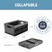 CleverMade Collapsible Storage Bins, 32L 3 Pack, 66 Lb Stackable, Stone
