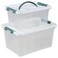 Uumitty Clear Storage Latch Box/Bin, 2-Pack (14 Qt &amp; 7QT)