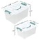 Uumitty Clear Storage Latch Box/Bin, 2-Pack (14 Qt &amp; 7QT)