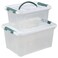 Uumitty Clear Storage Latch Box/Bin, 2-Pack (14 Qt &amp; 7QT)