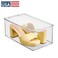 iDesign Stackable Shoe Box with Hinged-Lid, Clear