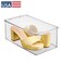 iDesign Stackable Shoe Box with Hinged-Lid, Clear