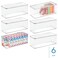 iDesign Plastic Stackable Hinged-Lid Storage Box, Set of 6, Clear