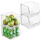 iDesign Open-Front Storage Bin, Set of 4, Clear