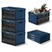 CleverMade Collapsible Storage Bins, 46L 3 Pack, 75 Lb Stackable, Ocean