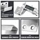 Luomorgo Tile Display Wall Hanger, Large, Silver, 10 Pcs