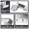 Luomorgo Tile Display Wall Hanger, Large, Silver, 10 Pcs