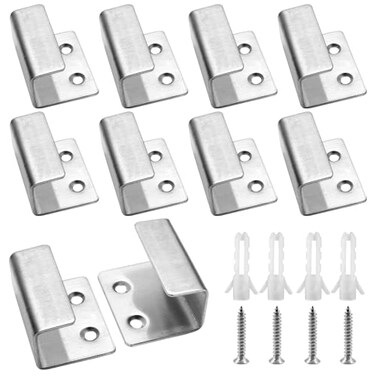 Luomorgo Tile Display Wall Hanger, Large, Silver, 10 Pcs