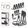 Walmann Garage Storage Hooks, Wall Mount Utility Hooks for Tools, Black