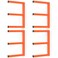 Walmann Garage Wall Mounted Lumber Storage Rack, Overhead Lumber Rack