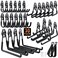 Housolution Steel Garage Hooks - 30Pack Anti-Slip Coating, Black