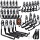 Housolution Steel Garage Hooks - 30Pack Anti-Slip Coating, Black