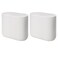 iDesign Small Slim Plastic Bathroom Trash Can, 2-Pack, White
