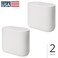 iDesign Small Slim Plastic Bathroom Trash Can, 2-Pack, White