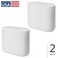 iDesign Small Slim Plastic Bathroom Trash Can, 2-Pack, White